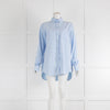 Burberry Blue Poplin Cotton Oversized Shirt
