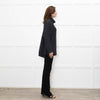 Podeny Dark Grey Chunky Knit Polo Neck