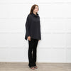Podeny Dark Grey Chunky Knit Polo Neck