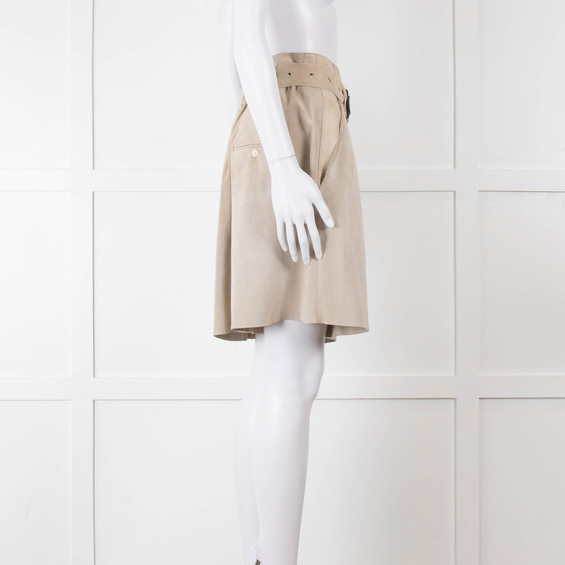 Isabel Marant Pale Suede Shorts With Belt