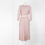 N. Peal Multicolour Geometric Design Silk & Cashmere Dress