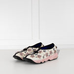 Christian Dior Cream Mesh Pink Embellished Slide On Trainers