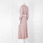 N. Peal Multicolour Geometric Design Silk & Cashmere Dress