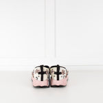 Christian Dior Cream Mesh Pink Embellished Slide On Trainers