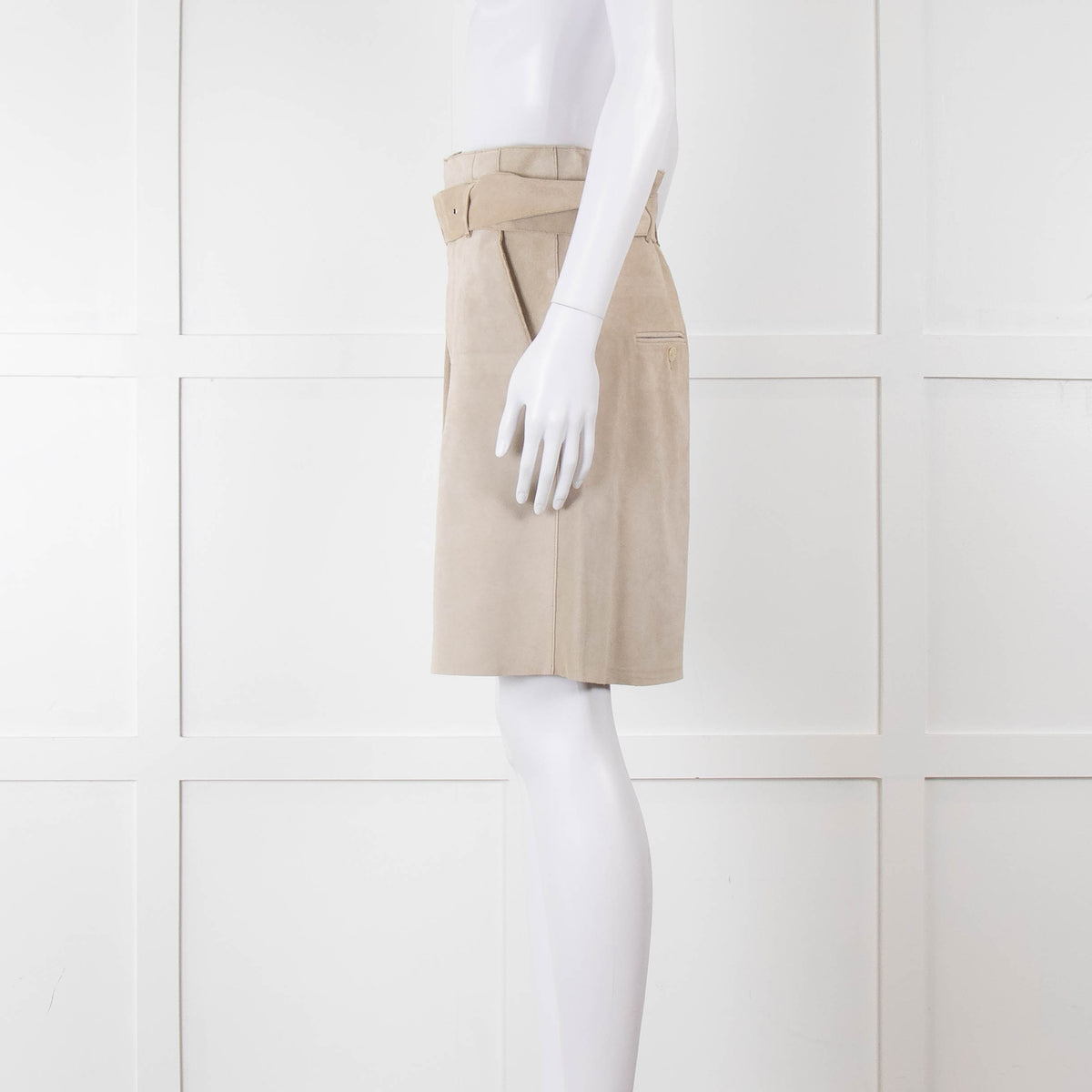 Isabel Marant Pale Suede Shorts With Belt