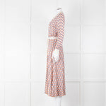 N. Peal Multicolour Geometric Design Silk & Cashmere Dress