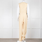Joseph Yellow Sleeveless Belted Jumpsuit