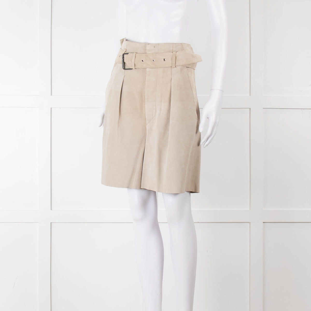 Isabel Marant Pale Suede Shorts With Belt