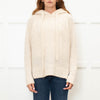 Riani Cream Hooded Boucle Jumper