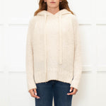 Riani Cream Hooded Boucle Jumper