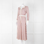 N. Peal Multicolour Geometric Design Silk & Cashmere Dress