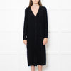 Theory Jumbo Rib Black Button Up Knitted Dress