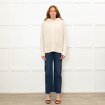 Riani Cream Hooded Boucle Jumper