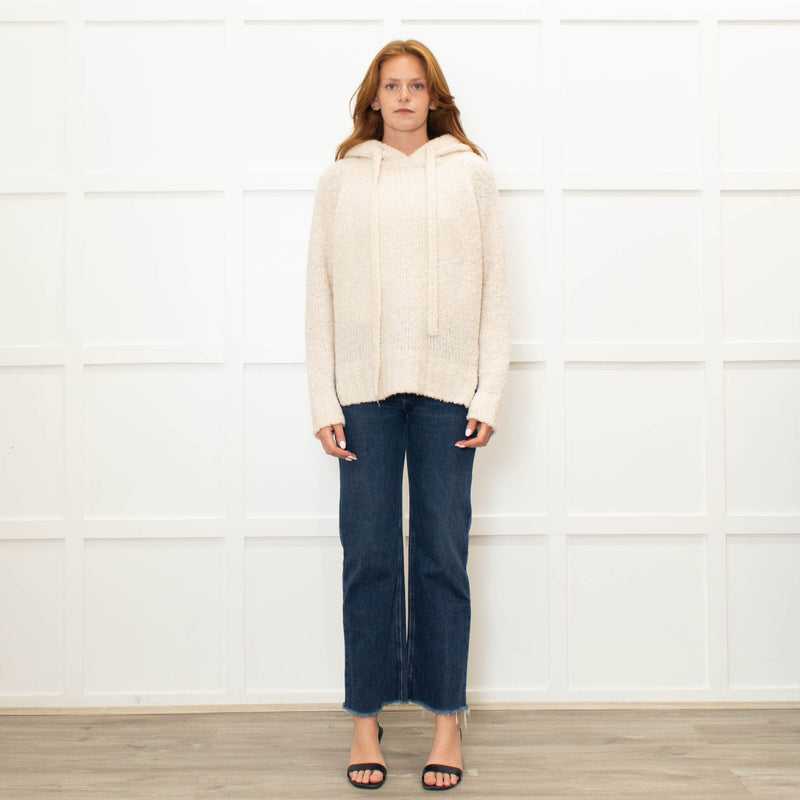 Riani Cream Hooded Boucle Jumper