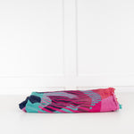 Chanel Pink Orange Purple CC Silk Blend Stole