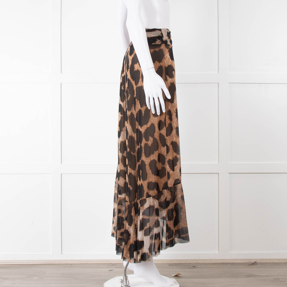 Ganni Giant Leopard Print Wrap Skirt