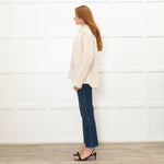 Riani Cream Hooded Boucle Jumper