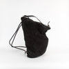 NEOUS Vela Black Suede Asymmetrical Backpack