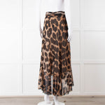 Ganni Giant Leopard Print Wrap Skirt