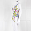 Camilla White Yellow Blue Multi Print Button Detail Swimsuit
