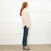 Riani Cream Hooded Boucle Jumper