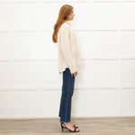 Riani Cream Hooded Boucle Jumper