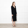 Theory Jumbo Rib Black Button Up Knitted Dress