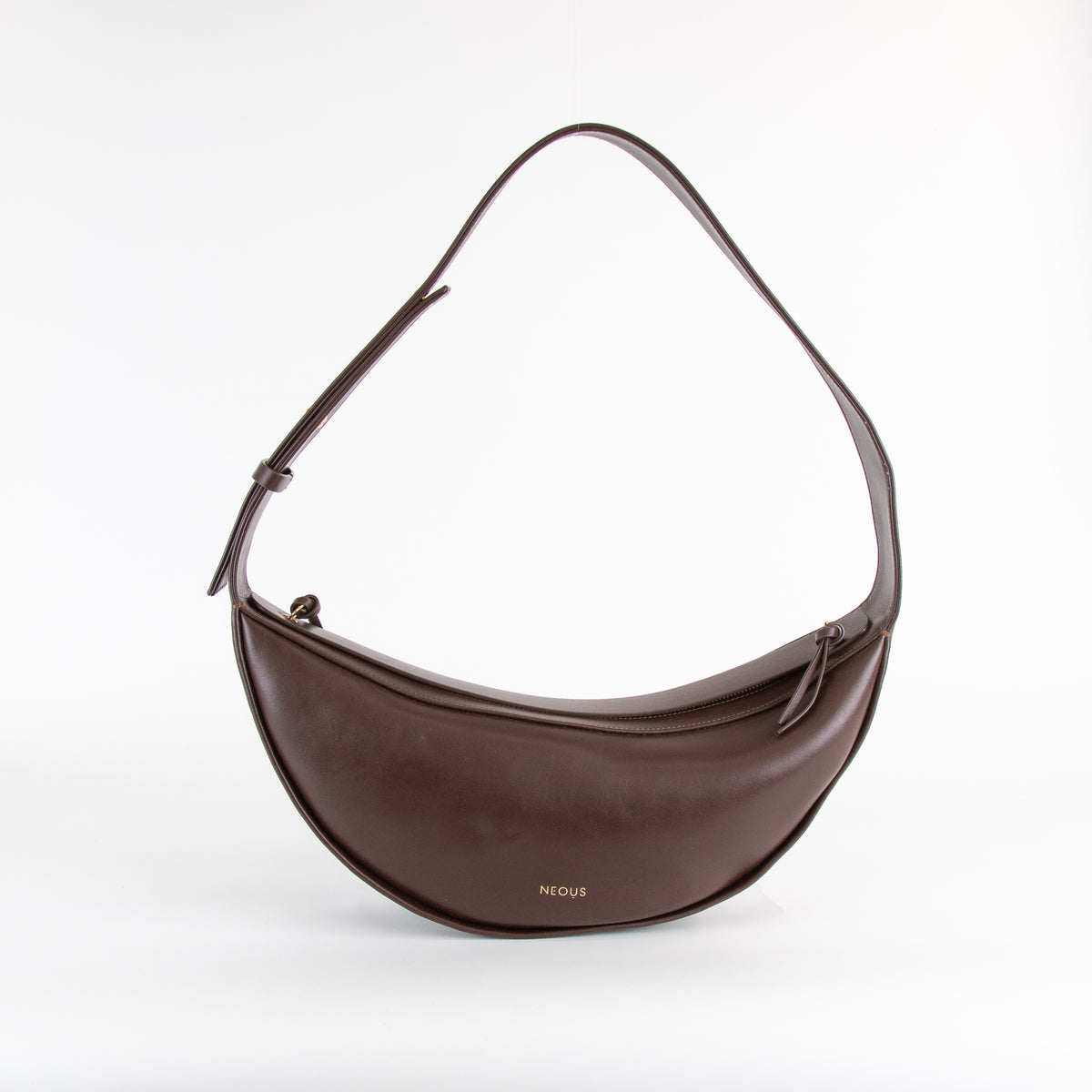 NEOUS Orion Sling Bag In Smooth Burgundy Red Leather