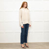 Riani Cream Hooded Boucle Jumper