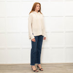 Riani Cream Hooded Boucle Jumper