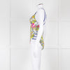 Camilla White Yellow Blue Multi Print Button Detail Swimsuit