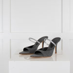 Gia Borghini Denim Anthracite Open Mule