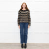 Unreal Fur Black Cream Khaki Faux Fur Jacket