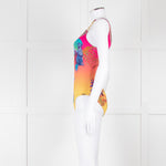 Camilla Pink Blue Diamante One Shoulder Swimming Suit