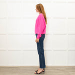 American Vintage Hot Pink Drapey Jumper