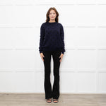 7 For all Mankind Navy Polka Dot Jumper