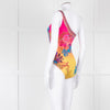 Camilla Pink Blue Diamante One Shoulder Swimming Suit