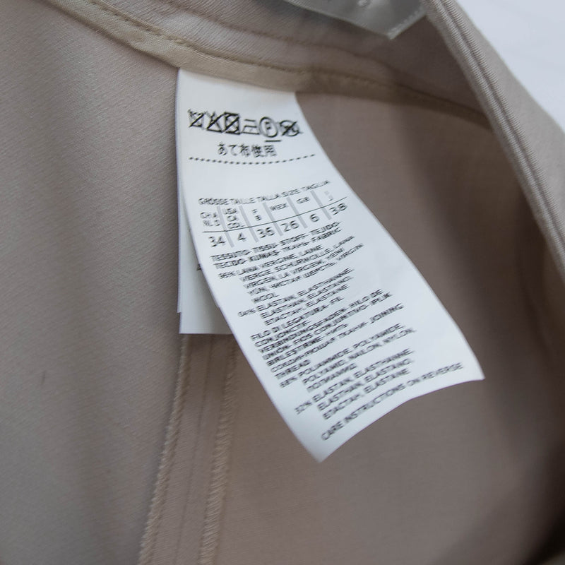 Max Mara Light Grey Wool Slim Leg Trousers