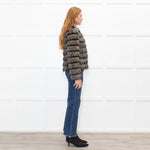 Unreal Fur Black Cream Khaki Faux Fur Jacket
