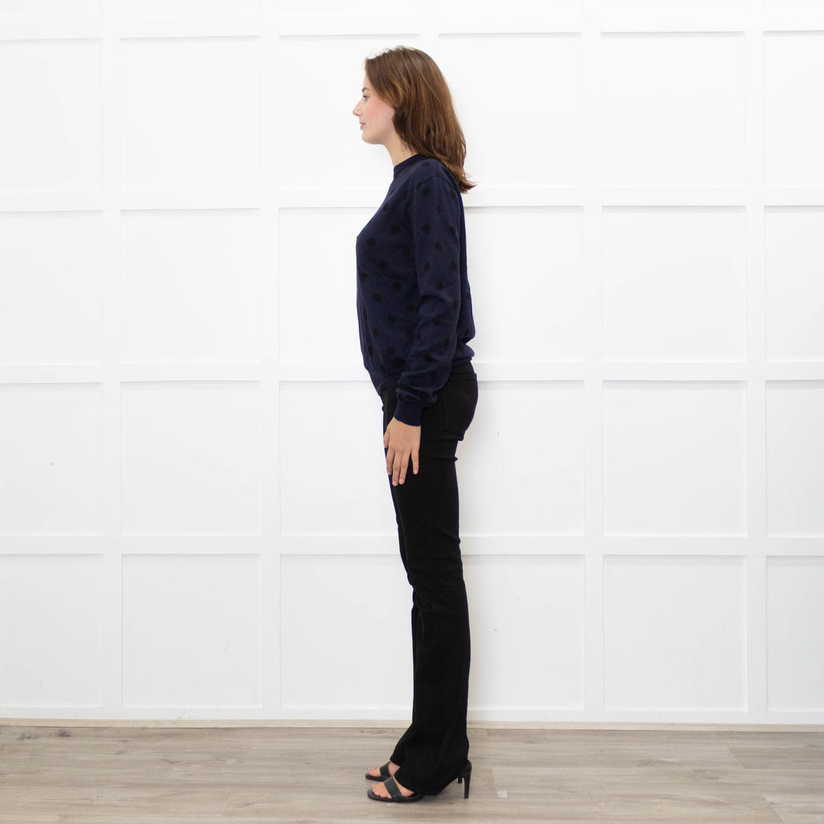 7 For all Mankind Navy Polka Dot Jumper