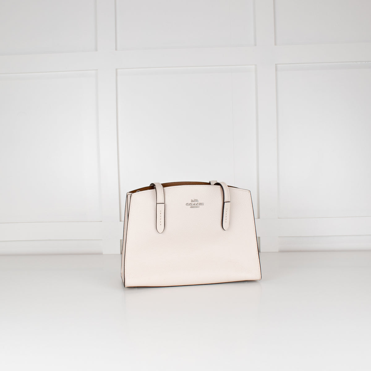 Coach White Charlie 28 Bag