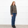 Unreal Fur Black Cream Khaki Faux Fur Jacket