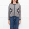 Isabel Marant Grey Metallic Zig Zag Short Jacket