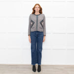 Isabel Marant Grey Metallic Zig Zag Short Jacket