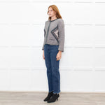 Isabel Marant Grey Metallic Zig Zag Short Jacket