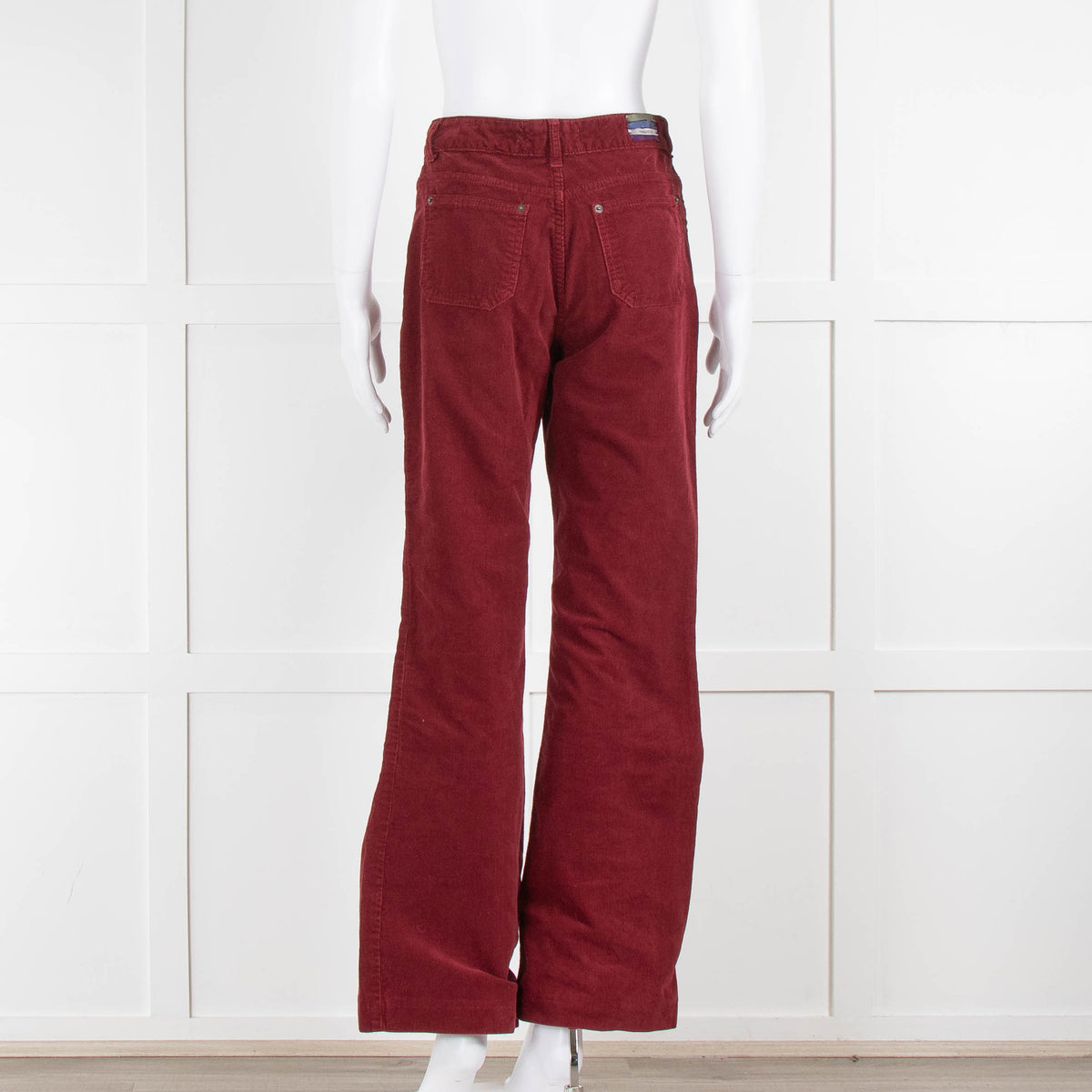 Vanessa Bruno Burgundy Corduroy Wide Leg Trousers