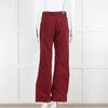 Vanessa Bruno Burgundy Corduroy Wide Leg Trousers