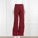 Vanessa Bruno Burgundy Corduroy Wide Leg Trousers