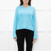 Hush Turquoise Chunky Knit V Neck Jumper