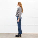 Isabel Marant Grey Metallic Zig Zag Short Jacket